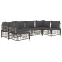 Gartenmöbel-Set 6-teilig anthrazitfarbene Kissen PE-Rattan von vidaXL, Outdoor-Sofas - Ref: Foro24-3186787, Preis: 461,71 €, ...