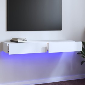 TV cabinet with LED lights white 120x35x15.5 cm by vidaXL, TV Furniture - Ref: Foro24-832863, Price: 81,99 €, Discount: %