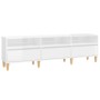 Mueble de TV madera contrachapada blanco brillo 150x30x44,5 cm de vidaXL, Muebles TV - Ref: Foro24-831911, Precio: 82,99 €, D...