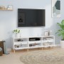 Glossy white plywood TV cabinet 150x30x44.5 cm by vidaXL, TV Furniture - Ref: Foro24-831911, Price: 80,59 €, Discount: %