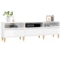 Glossy white plywood TV cabinet 150x30x44.5 cm by vidaXL, TV Furniture - Ref: Foro24-831911, Price: 80,59 €, Discount: %