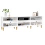 Mueble de TV madera contrachapada blanco brillo 150x30x44,5 cm de vidaXL, Muebles TV - Ref: Foro24-831911, Precio: 82,99 €, D...