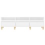 Mueble de TV madera contrachapada blanco brillo 150x30x44,5 cm de vidaXL, Muebles TV - Ref: Foro24-831911, Precio: 82,99 €, D...