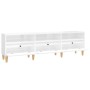 Mueble de TV madera contrachapada blanco brillo 150x30x44,5 cm de vidaXL, Muebles TV - Ref: Foro24-831911, Precio: 82,99 €, D...