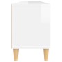 Mueble de TV madera contrachapada blanco brillo 150x30x44,5 cm de vidaXL, Muebles TV - Ref: Foro24-831911, Precio: 82,99 €, D...