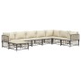 Gartenmöbel-Set 8-teilig und anthrazitfarbene PE-Rattan-Kissen von vidaXL, Outdoor-Sofas - Ref: Foro24-3186790, Preis: 604,94...