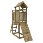 Playhouse with climbing wall made of pine-impregnated wood by vidaXL, Swings and play structures - Ref: Foro24-3155869, Price...