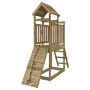 Playhouse with climbing wall made of pine-impregnated wood by vidaXL, Swings and play structures - Ref: Foro24-3155869, Price...