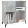 Mueble discos madera contrachapada gris hormigón 84,5x38x89 cm de vidaXL, Almacenamiento para CD y DVD - Ref: Foro24-832001, ...