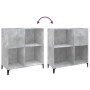 Mueble discos madera contrachapada gris hormigón 84,5x38x89 cm de vidaXL, Almacenamiento para CD y DVD - Ref: Foro24-832001, ...