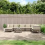 Gartenmöbel-Set 9-teilig und anthrazitfarbene PE-Rattan-Kissen von vidaXL, Outdoor-Sofas - Ref: Foro24-3186792, Preis: 656,99...