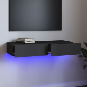 TV cabinet with LED lights gray 90x35x15.5 cm by vidaXL, TV Furniture - Ref: Foro24-832874, Price: 41,99 €, Discount: %