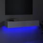 TV cabinet with LED lights white 90x35x15.5 cm by vidaXL, TV Furniture - Ref: Foro24-832872, Price: 71,24 €, Discount: %