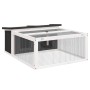 Solid gray pine wood rabbit hutch 117.5x97x47.5 cm by vidaXL, Cages and habitats for small animals - Ref: Foro24-172287, Pric...