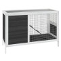 Solid gray pine wood hutch 103x44x69.5 cm by vidaXL, Cages and habitats for small animals - Ref: Foro24-172297, Price: 116,56...