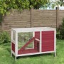 Solid pine wood rabbit hutch in mocha color, 103x44x69.5 cm by vidaXL, Cages and habitats for small animals - Ref: Foro24-172...