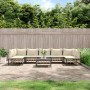 Gartenmöbel-Set 8 Stück und Kissen PE Rattan Anthrazit von vidaXL, Outdoor-Sofas - Ref: Foro24-3186794, Preis: 614,14 €, Raba...