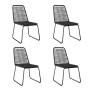 5-piece black garden dining set by vidaXL, Garden sets - Ref: Foro24-3156508, Price: 385,99 €, Discount: %