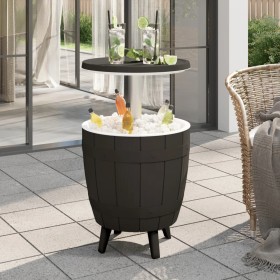 3-in-1 black polypropylene cooler table by vidaXL, Garden tables - Ref: Foro24-364159, Price: 144,28 €, Discount: %