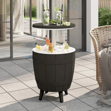 3-in-1 black polypropylene cooler table by vidaXL, Garden tables - Ref: Foro24-364159, Price: 143,99 €, Discount: %