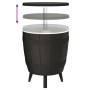 3-in-1 black polypropylene cooler table by vidaXL, Garden tables - Ref: Foro24-364159, Price: 143,99 €, Discount: %