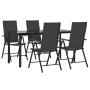 5-Piece Black Synthetic Rattan Garden Dining Set by vidaXL, Garden sets - Ref: Foro24-3156512, Price: 388,94 €, Discount: %