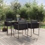 Juego de comedor para jardín 5 piezas negro de vidaXL, Conjuntos de jardín - Ref: Foro24-3156500, Precio: 515,50 €, Descuento: %