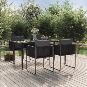 Juego de comedor para jardín 5 piezas negro de vidaXL, Conjuntos de jardín - Ref: Foro24-3156500, Precio: 516,99 €, Descuento: %