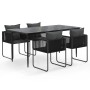 5-piece black garden dining set by vidaXL, Garden sets - Ref: Foro24-3156500, Price: 516,99 €, Discount: %