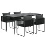 5-piece black garden dining set by vidaXL, Garden sets - Ref: Foro24-3156500, Price: 516,99 €, Discount: %