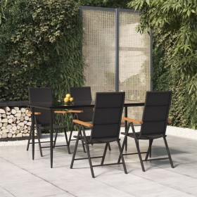 5-piece garden dining set in black and brown synthetic rattan by vidaXL, Garden sets - Ref: Foro24-3156524, Price: 435,29 €, ...