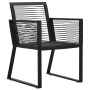 Garden dining set 7 pieces black PVC rattan by vidaXL, Garden sets - Ref: Foro24-3156549, Price: 612,65 €, Discount: %