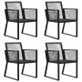 Garden dining set 5 pieces black PVC rattan by vidaXL, Garden sets - Ref: Foro24-3156544, Price: 463,51 €, Discount: %