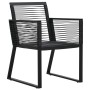 Garden dining set 5 pieces black PVC rattan by vidaXL, Garden sets - Ref: Foro24-3156544, Price: 463,51 €, Discount: %