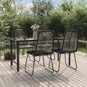 Juego de comedor para jardín 5 piezas negro de vidaXL, Conjuntos de jardín - Ref: Foro24-3156504, Precio: 425,99 €, Descuento: %