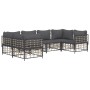 Gartenmöbel-Set 6-teilig anthrazitfarbene Kissen PE-Rattan von vidaXL, Outdoor-Sofas - Ref: Foro24-3186797, Preis: 487,99 €, ...