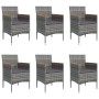 7-piece garden dining set with gray and black cushions by vidaXL, Garden sets - Ref: Foro24-3156637, Price: 537,99 €, Discoun...