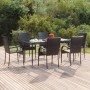 7-teiliges Garten-Esszimmerset aus synthetischem Rattan, schwarz von vidaXL, Gartensets - Ref: Foro24-3156669, Preis: 448,22 ...