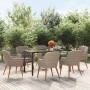 7-piece garden dining set with brown cushions by vidaXL, Garden sets - Ref: Foro24-3156723, Price: 905,90 €, Discount: %