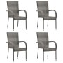 5-piece synthetic rattan gray garden dining set by vidaXL, Garden sets - Ref: Foro24-3156676, Price: 307,52 €, Discount: %