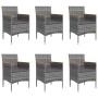 7-piece garden dining set with gray and black cushions by vidaXL, Garden sets - Ref: Foro24-3156645, Price: 476,66 €, Discoun...