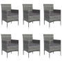 7-piece garden dining set with gray and black cushions by vidaXL, Garden sets - Ref: Foro24-3156621, Price: 545,99 €, Discoun...