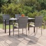 Juego de comedor para jardín 5 piezas ratán sintético gris de vidaXL, Conjuntos de jardín - Ref: Foro24-3156664, Precio: 342,...