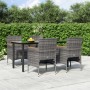 5-teiliges Garten-Esszimmerset mit grauen und schwarzen Kissen von vidaXL, Gartensets - Ref: Foro24-3156636, Preis: 427,84 €,...