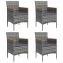 5-piece garden dining set with gray and black cushions by vidaXL, Garden sets - Ref: Foro24-3156636, Price: 427,84 €, Discoun...