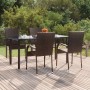 5-teiliges Esszimmerset für den Garten, synthetisches Rattan, braun von vidaXL, Gartensets - Ref: Foro24-3156660, Preis: 383,...