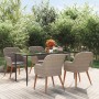 5-piece garden dining set with brown cushions by vidaXL, Garden sets - Ref: Foro24-3156730, Price: 595,21 €, Discount: %