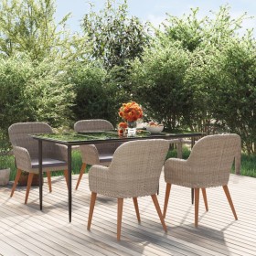 Juego de comedor de jardín 5 piezas con cojines marrón de vidaXL, Conjuntos de jardín - Ref: Foro24-3156730, Precio: 597,99 €...