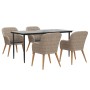 5-piece garden dining set with brown cushions by vidaXL, Garden sets - Ref: Foro24-3156730, Price: 595,21 €, Discount: %