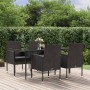 5-teiliges Gartenmöbel-Set mit Kissen synthetisches Rattan schwarz von vidaXL, Gartensets - Ref: Foro24-3156786, Preis: 377,9...